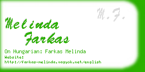 melinda farkas business card